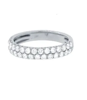 14k Gold 2 Row 0.83 Carat Diamond Band, Available in White and Yellow Gold