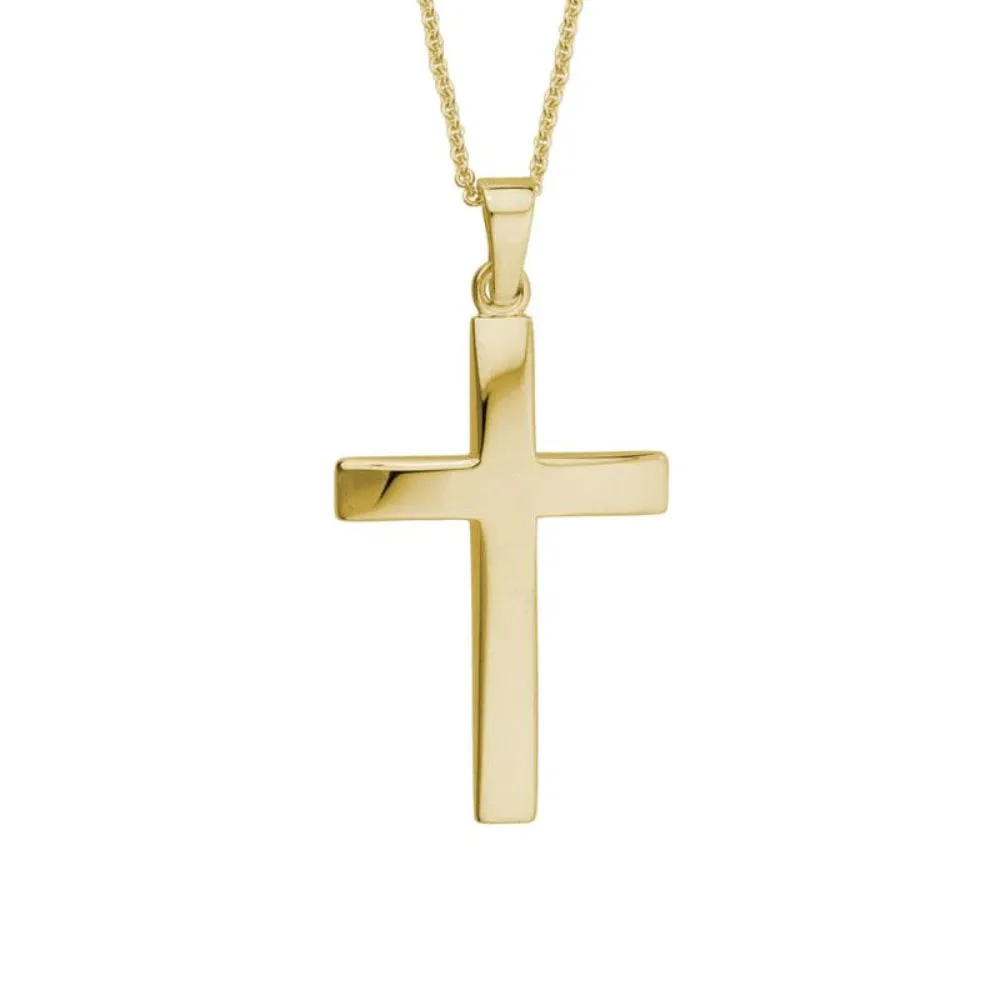 14k Polished Cross Pendant Necklace