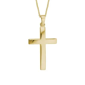 14k Polished Cross Pendant Necklace
