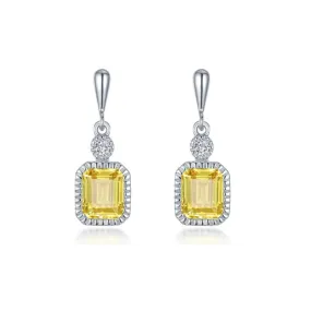 1.82 CTW Canary Drop Earrings