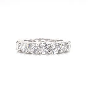 18K White Gold Round Diamond Eternity Band