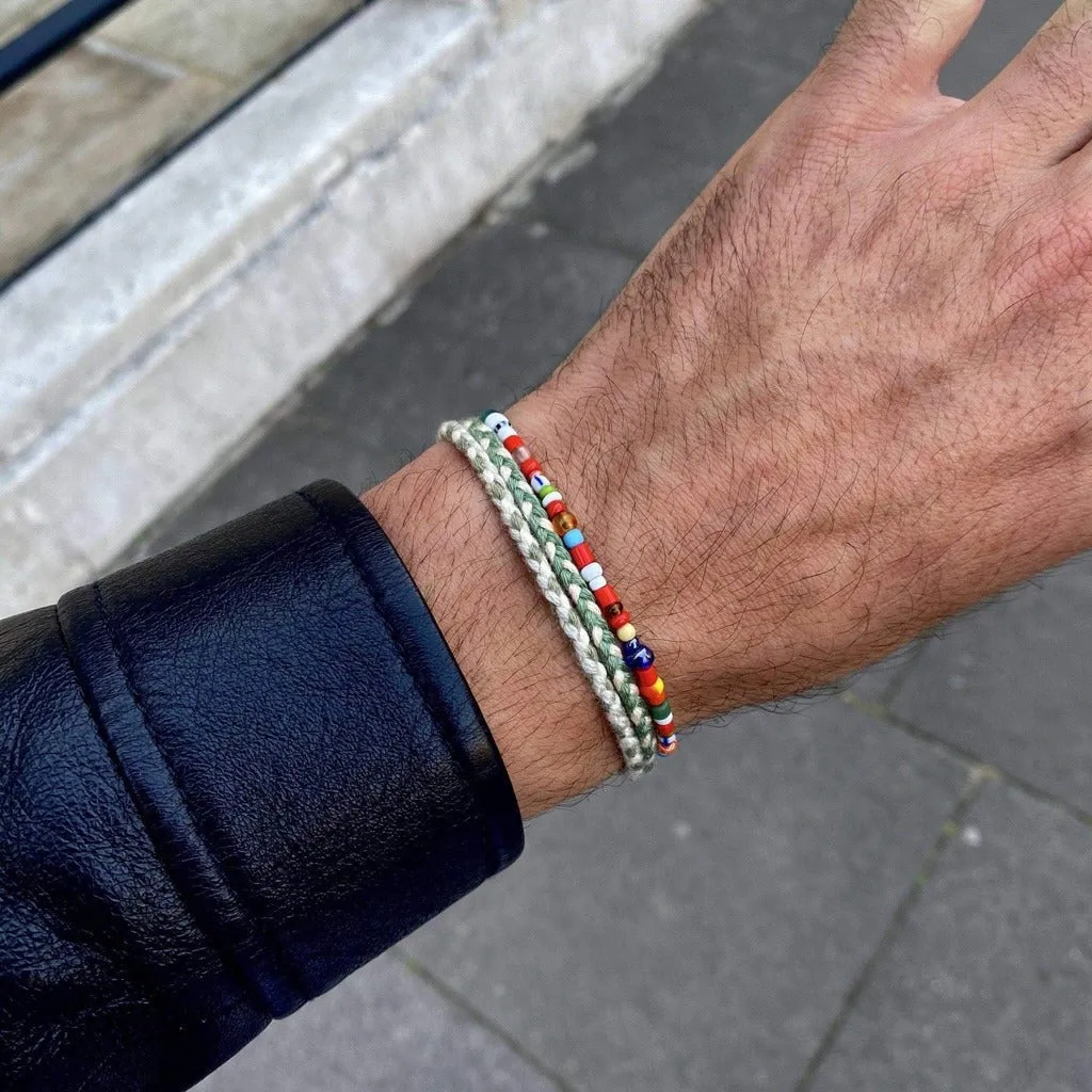3mm Assorted Glass Beads Bracelet