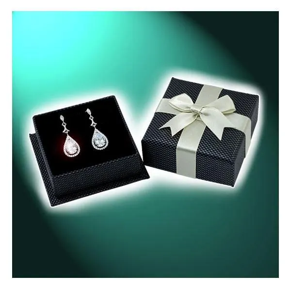 4 Carat Emerald Cut Simulated Diamond 925 Sterling Silver Dangle Earrings