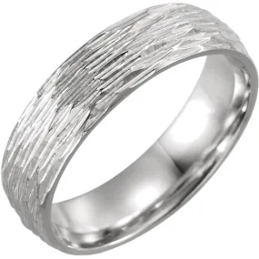 4.5mm Tree Bark Patterned Dome Shape Comfort-Fit Band
