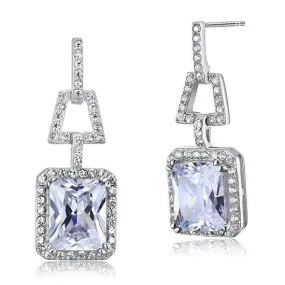 8 Carat Simulated Diamond 925 Sterling Silver Dangle Earrings