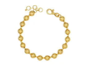 8MM Gold Ball Single Strand Bracelet