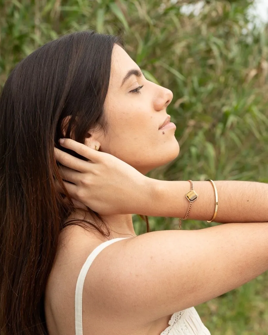 Armband - Tigerauge - Gold - Für Sie