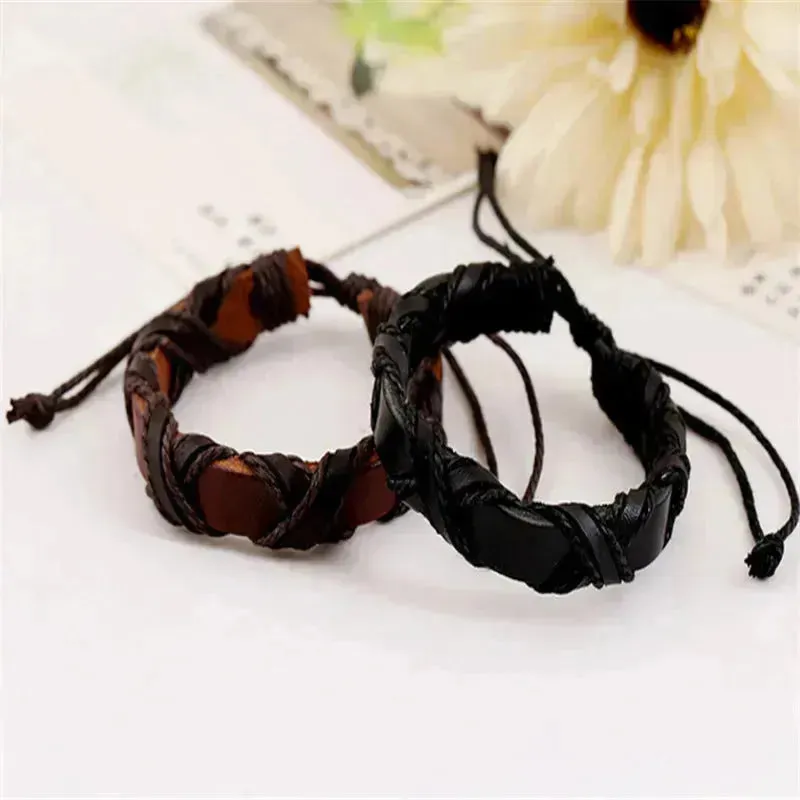 Asgard Crafted Leather Nordic Arm Bracelet for men