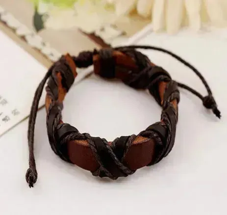 Asgard Crafted Leather Nordic Arm Bracelet for men