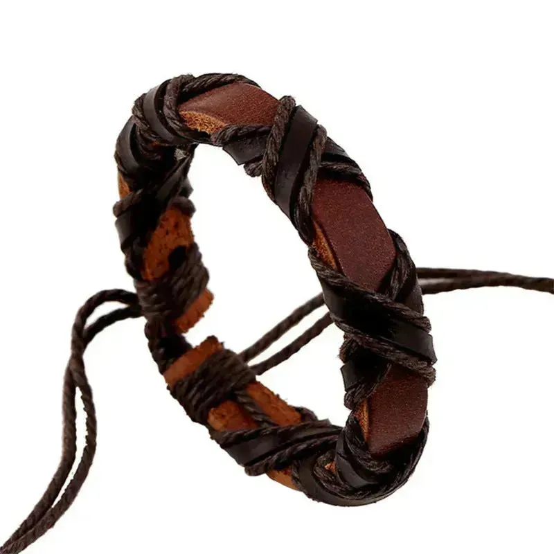 Asgard Crafted Leather Nordic Arm Bracelet for men