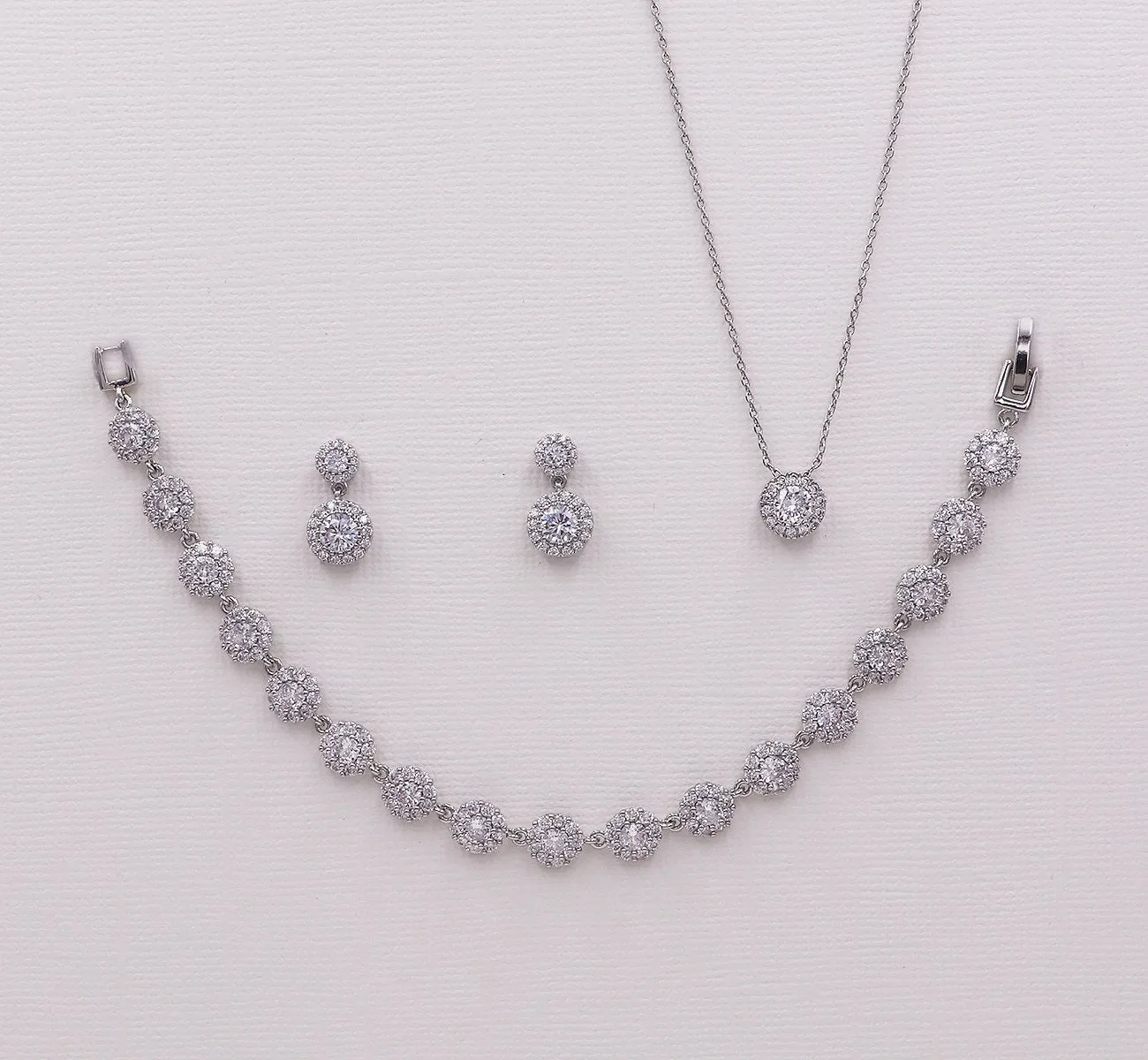 Aubrie Bridesmaids Earrings & Bracelet Set