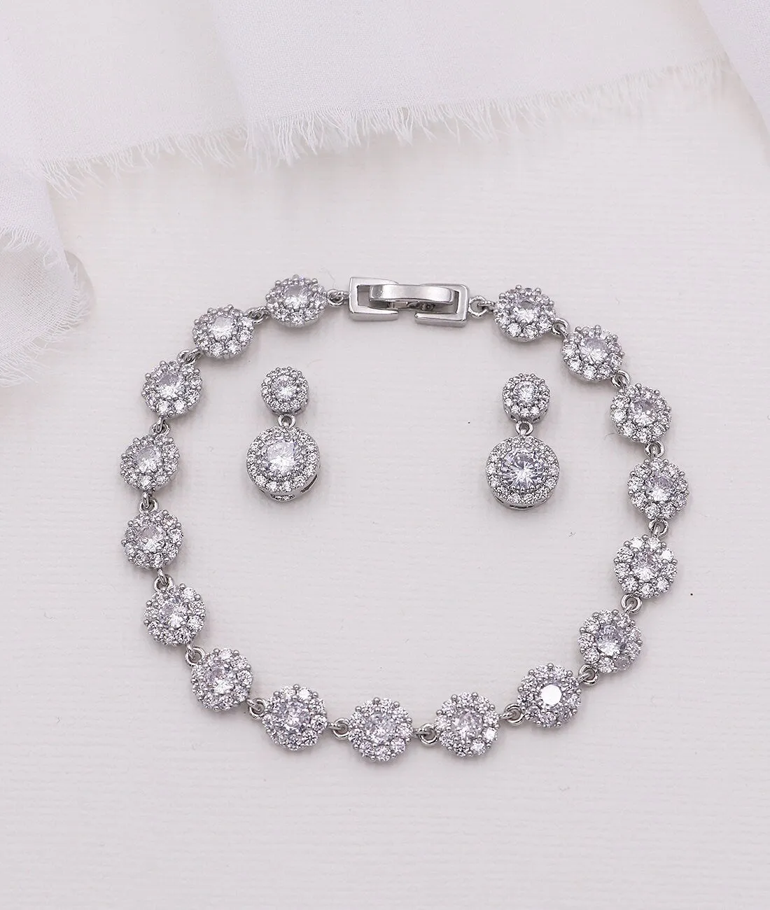 Aubrie Bridesmaids Earrings & Bracelet Set