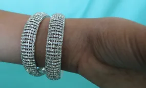 Bangle 4549 Silver Indian Bracelet Polki Jewelry Shieno Sarees