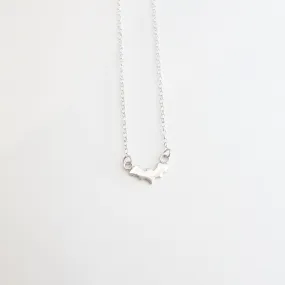 Bat Necklace in Sterling Silver