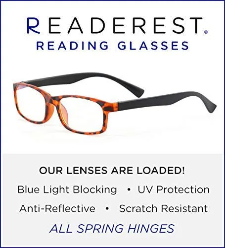 Blue-Light-Blocking-Reading-Glasses-Tortoise-Black-2-50-Magnification-Computer-Glasses