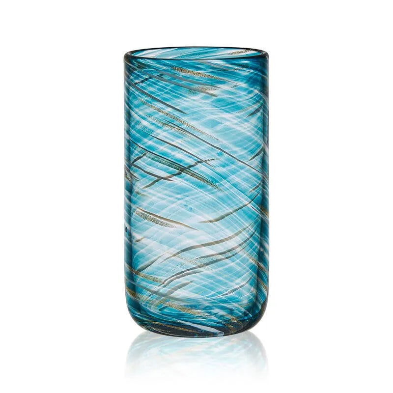 Blue Swirl Glassware