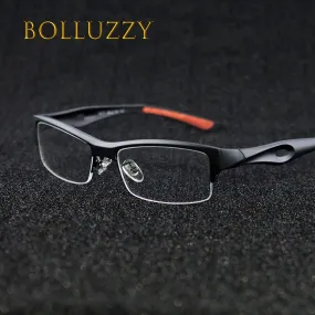 Bolluzzy Unisex Titanium Eyeglasses Semi Rim Square Bo1077