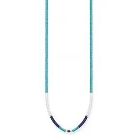 Charming Blue Stones Necklace KE2159-058-7-L38V