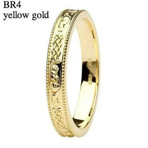 Claddagh and Celtic 14K White/Yellow Gold