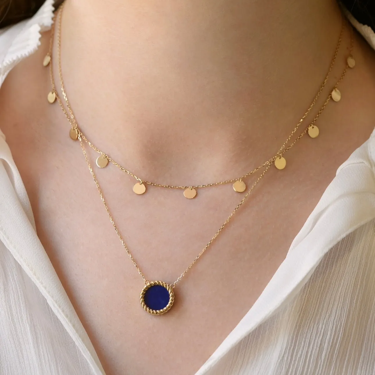 Cord Necklace in Lapis Lazuli