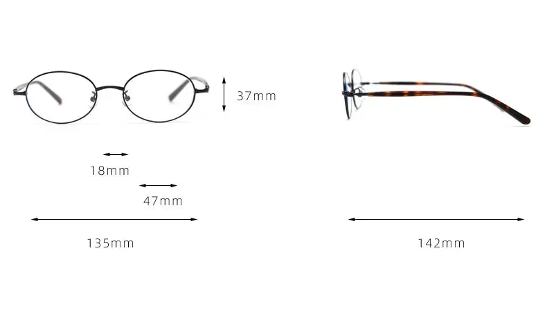 Cubojue Womens Full Rim Small Oval Alloy Reading Glasses 00236