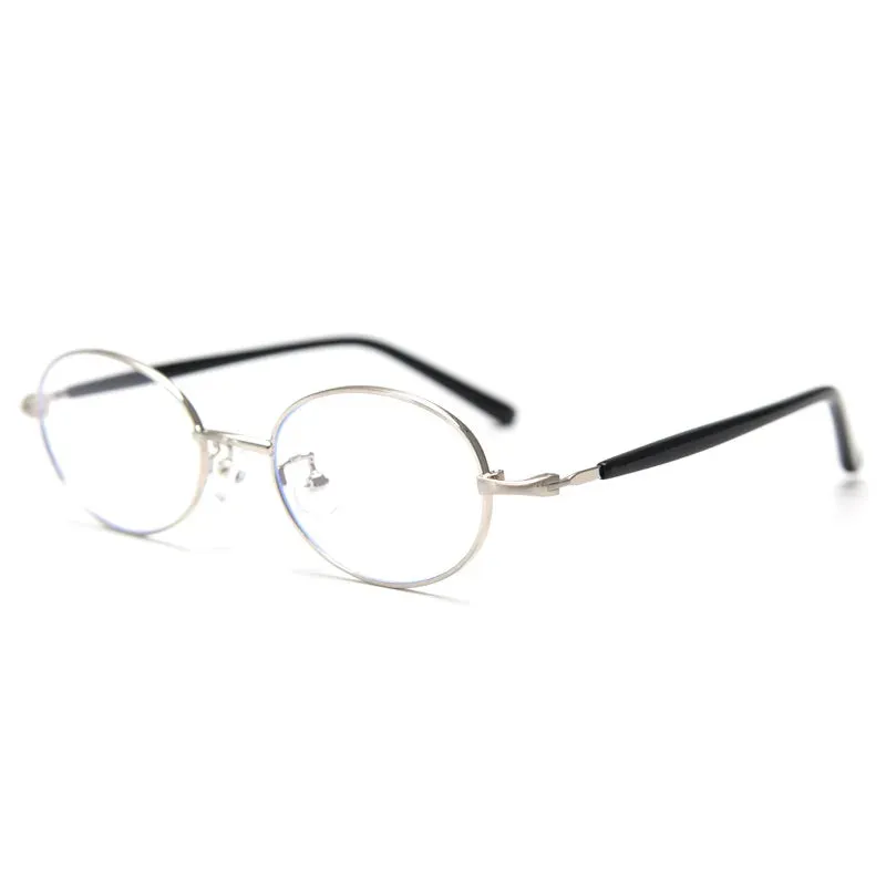 Cubojue Womens Full Rim Small Oval Alloy Reading Glasses 00236