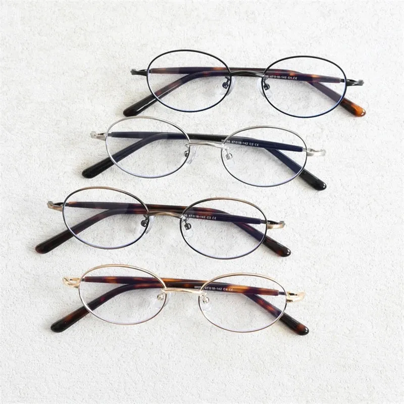 Cubojue Womens Full Rim Small Oval Alloy Reading Glasses 00236