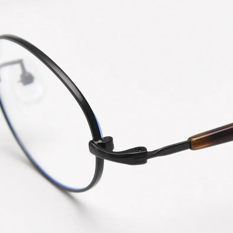Cubojue Womens Full Rim Small Oval Alloy Reading Glasses 00236