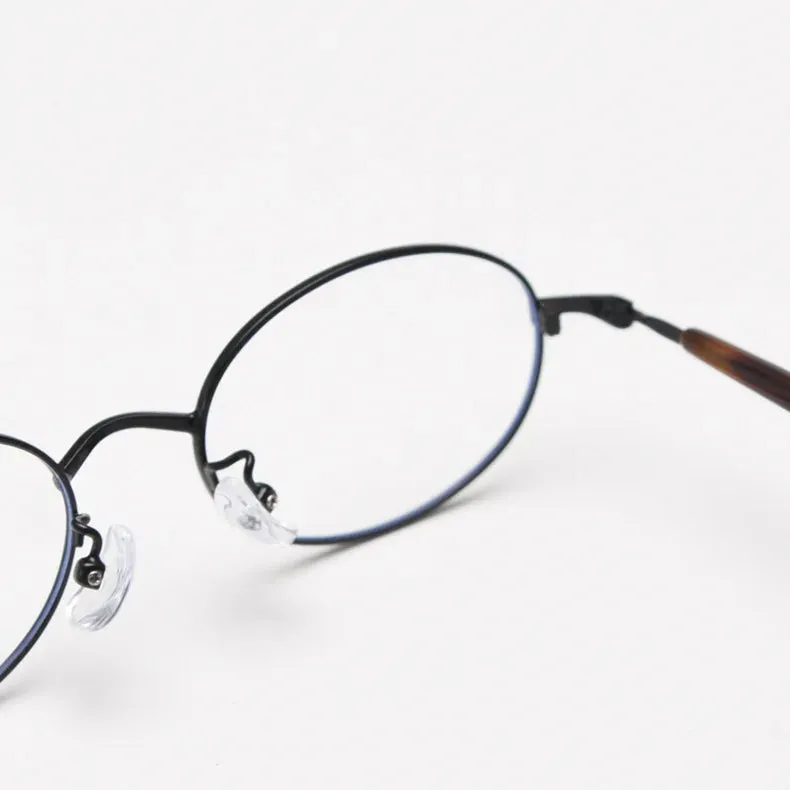 Cubojue Womens Full Rim Small Oval Alloy Reading Glasses 00236