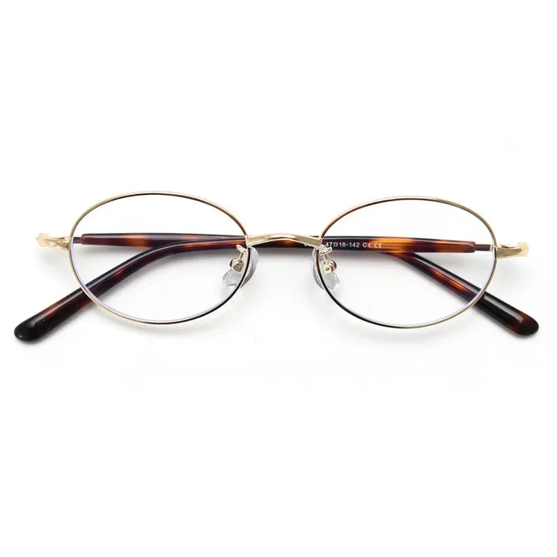 Cubojue Womens Full Rim Small Oval Alloy Reading Glasses 00236