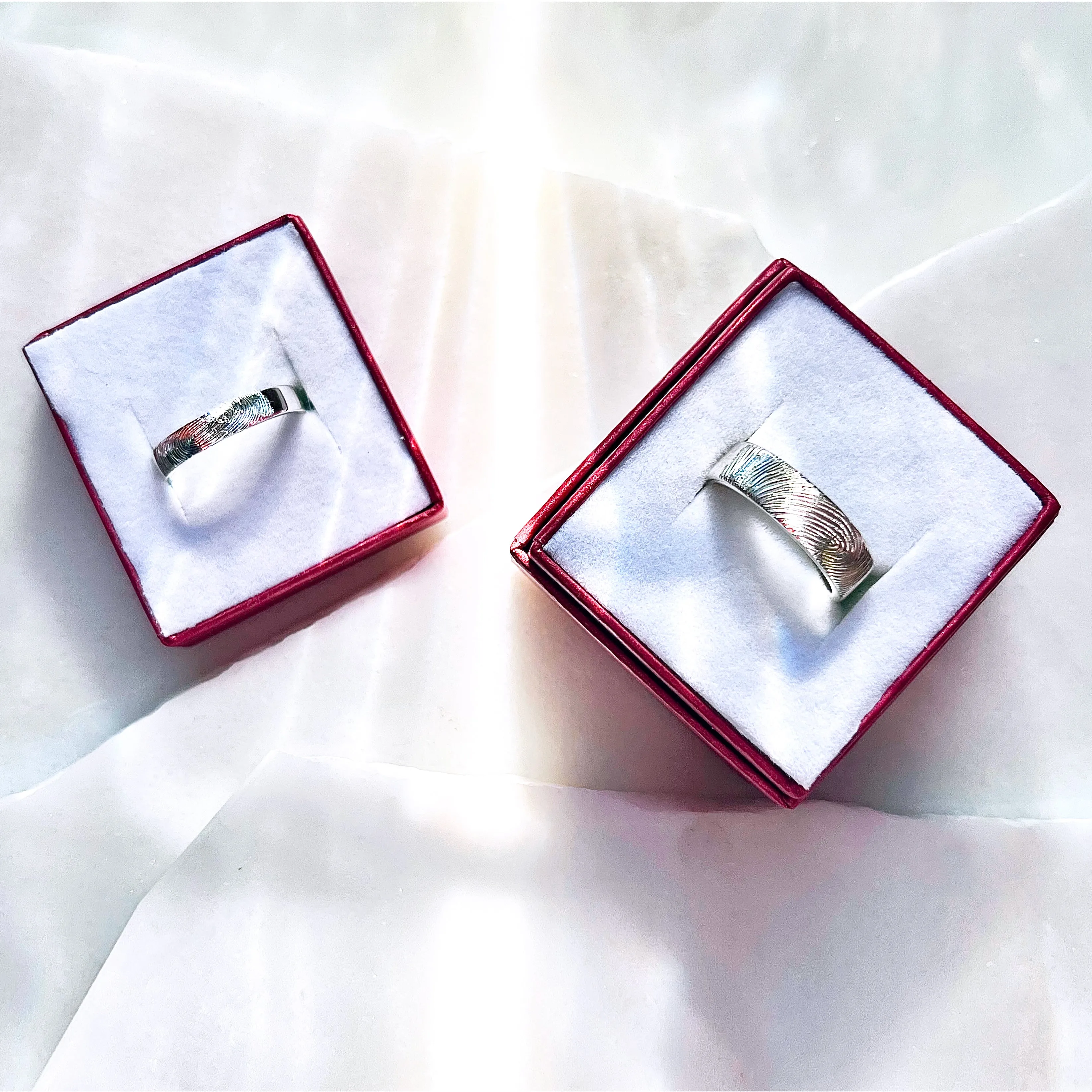 Custom Fingerprint Engraved Thin Ring Band - [4mm]