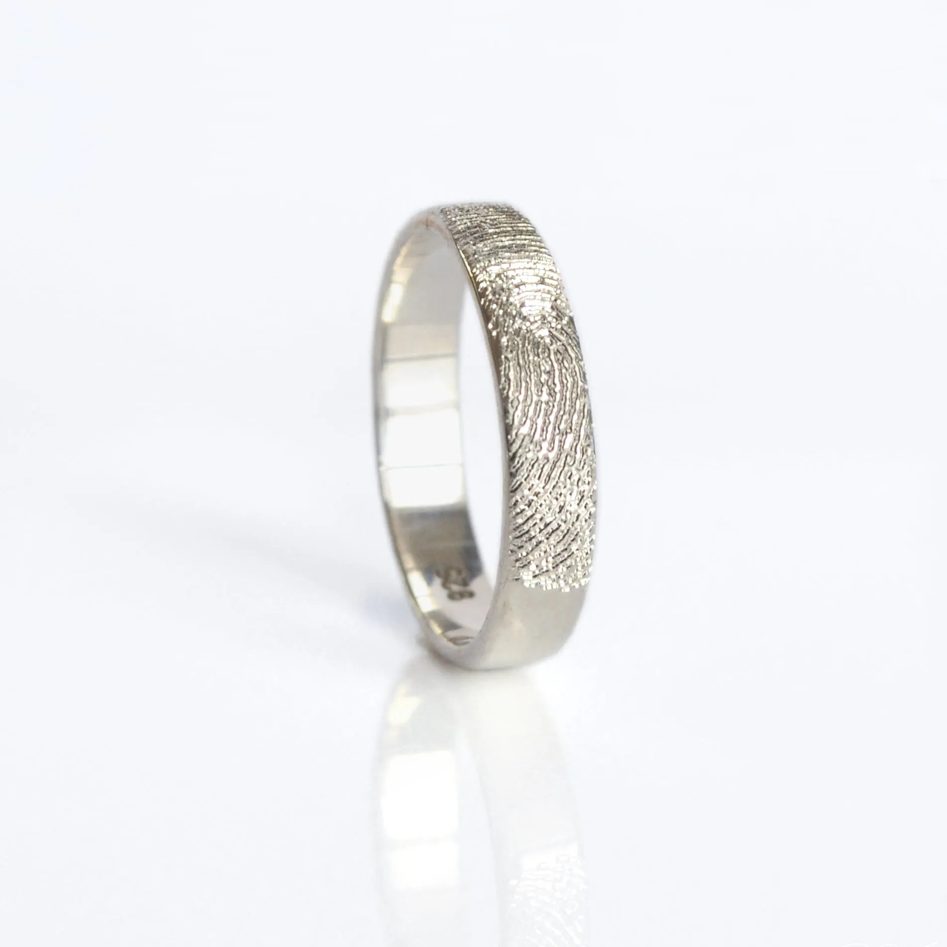 Custom Fingerprint Engraved Thin Ring Band - [4mm]