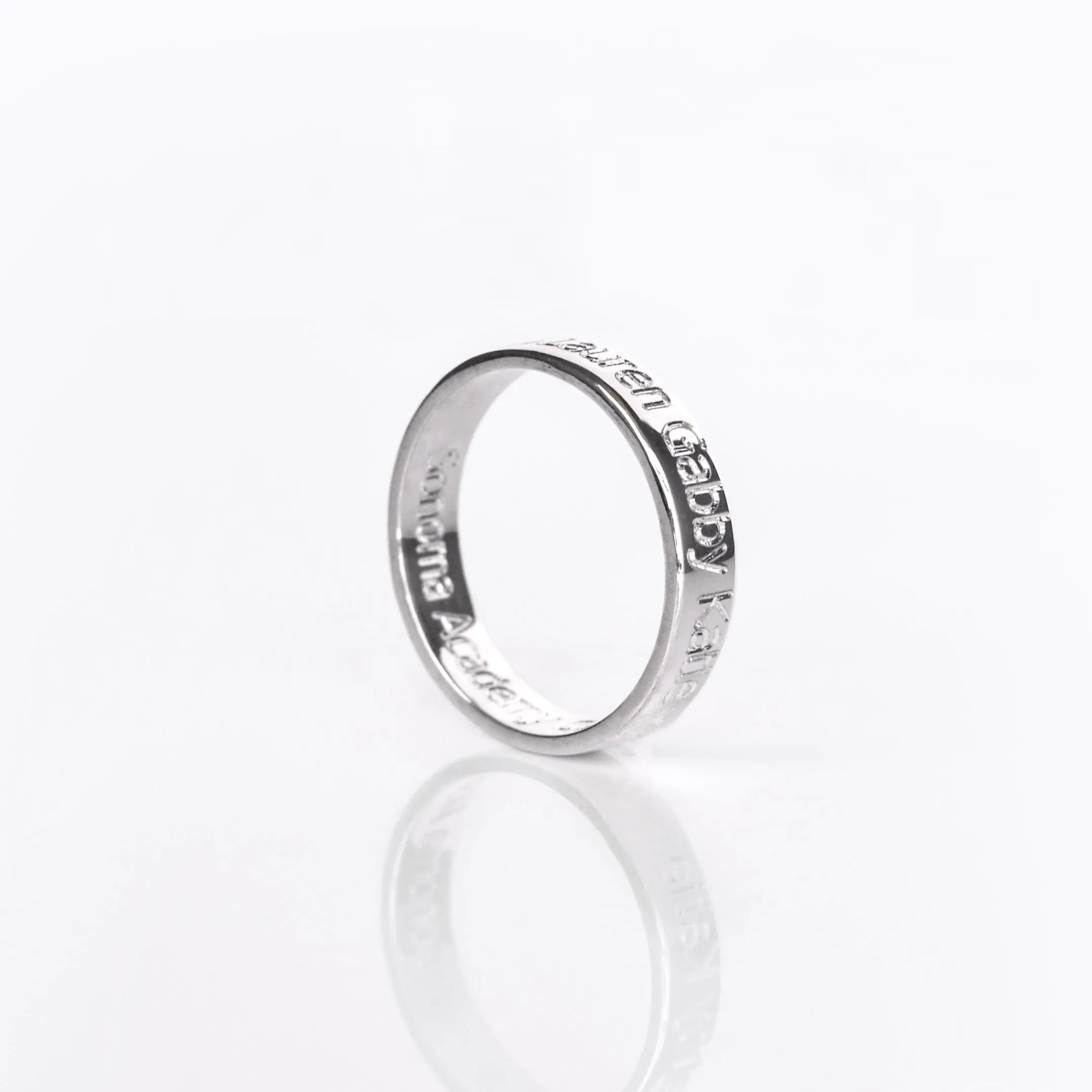 Custom Fingerprint Engraved Thin Ring Band - [4mm]