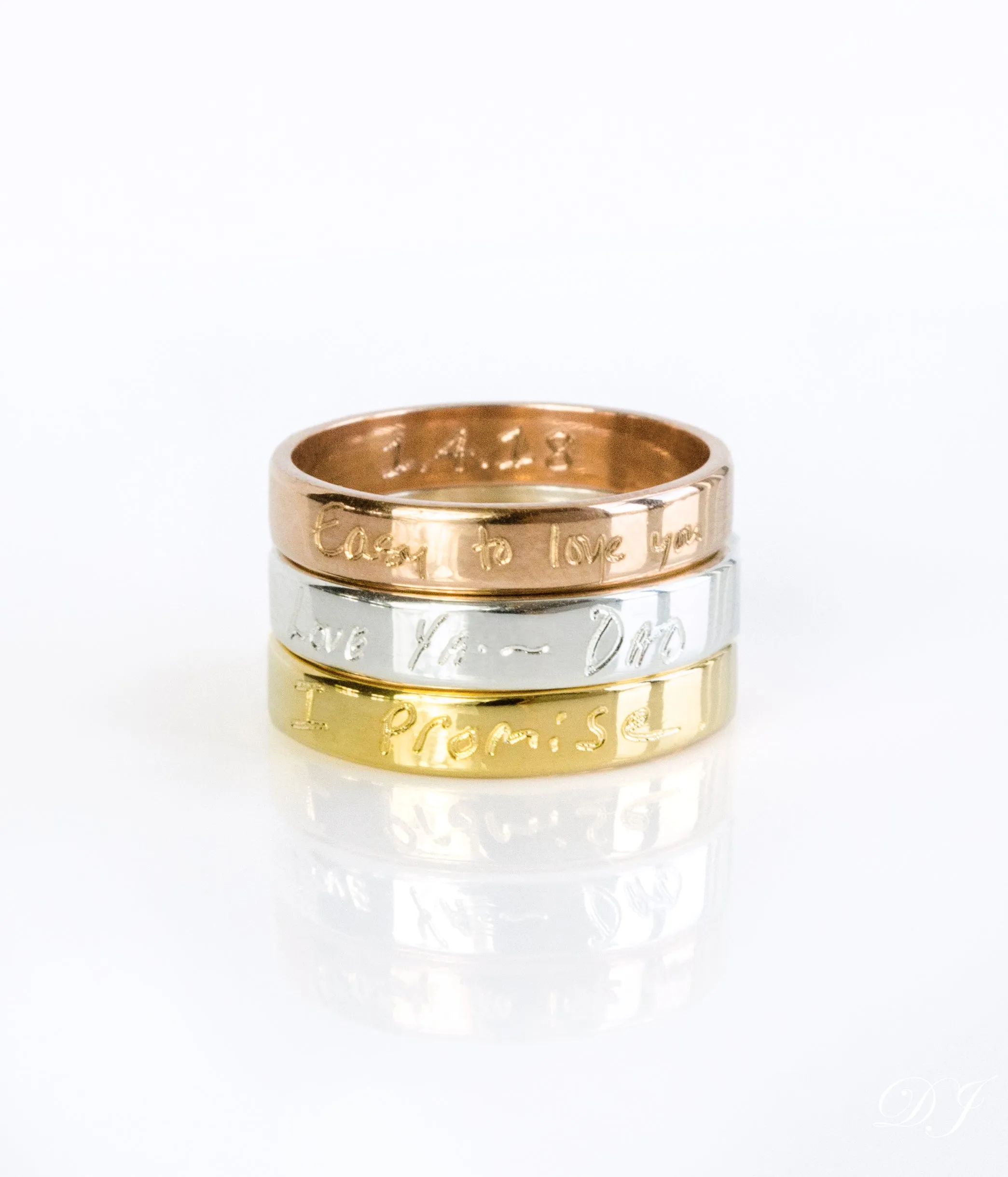 Custom Fingerprint Engraved Thin Ring Band - [4mm]