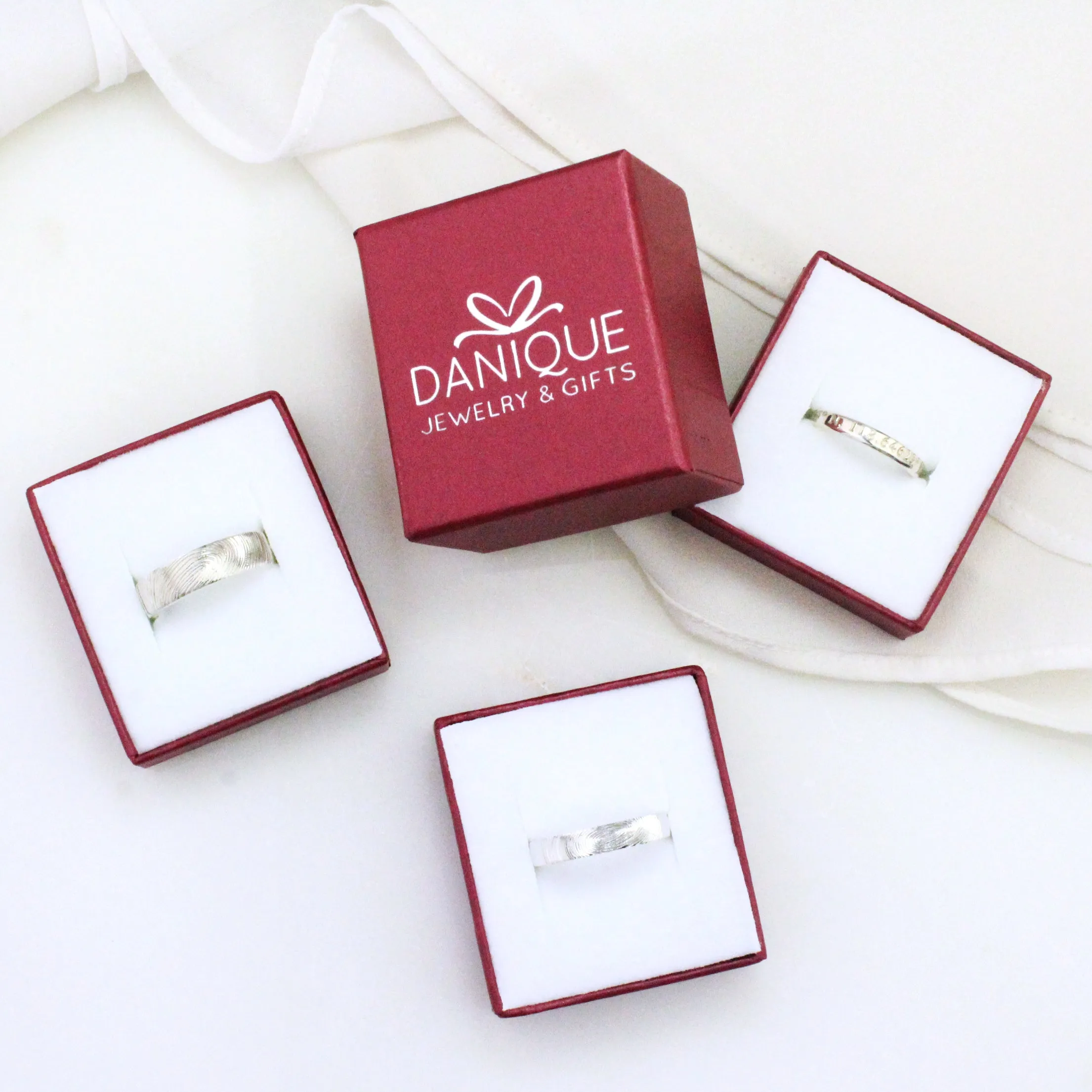 Custom Fingerprint Engraved Thin Ring Band - [4mm]