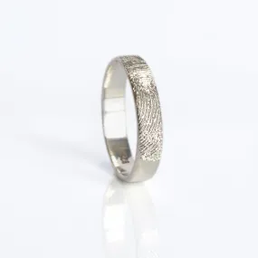 Custom Fingerprint Engraved Thin Ring Band - [4mm]