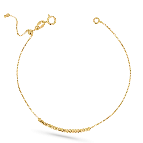 Dainty Moon Cut Strand Bracelet