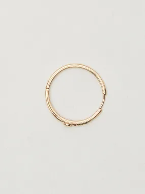 Diamond Bezel Rainbow Gem Hoop (Single)
