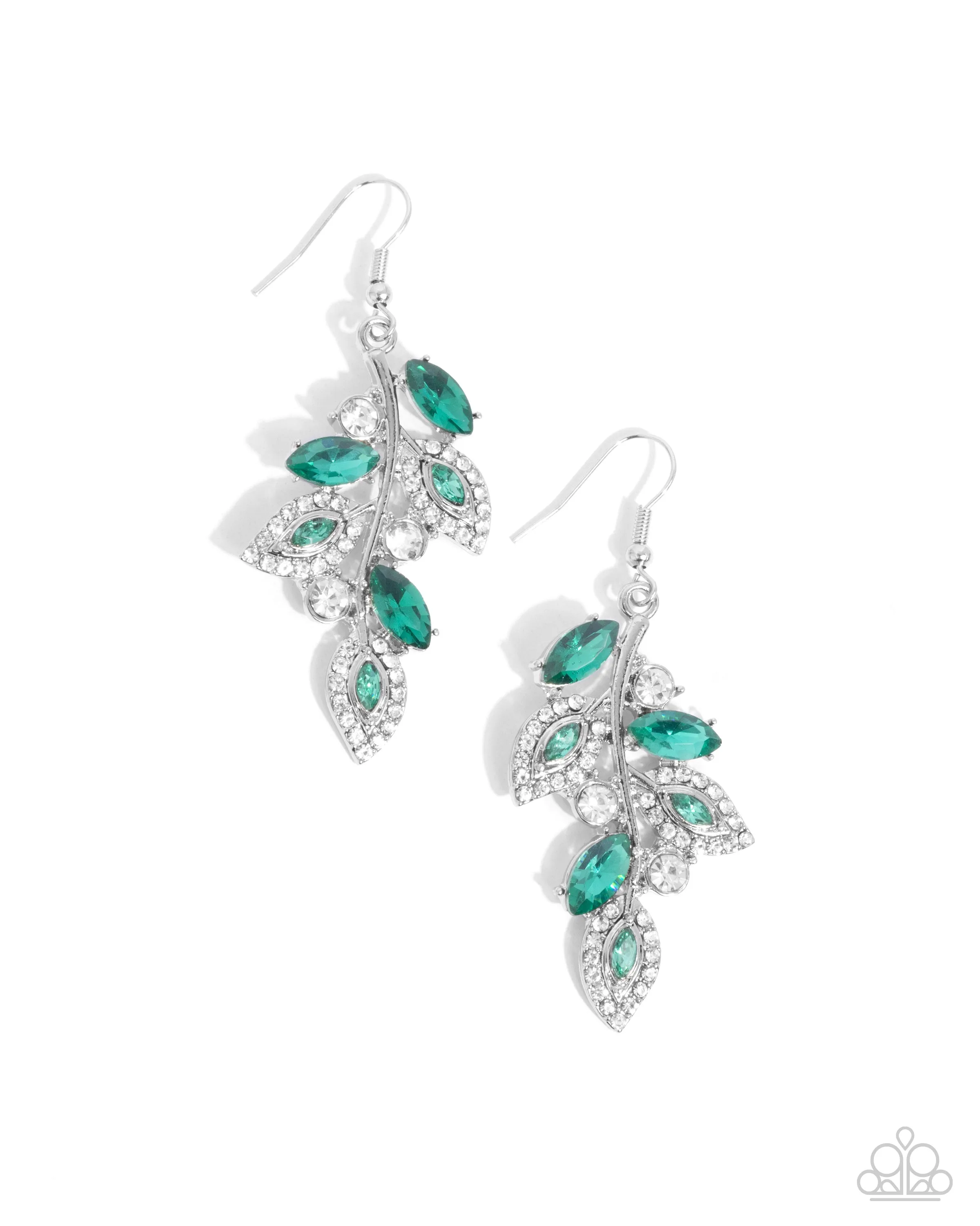 Earrings Flourishing Feature - Green