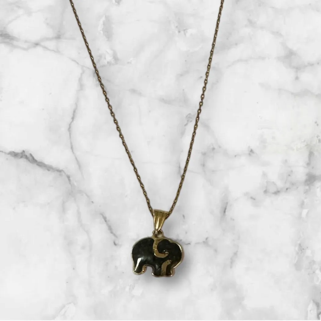 Elephant Gemstone Necklace