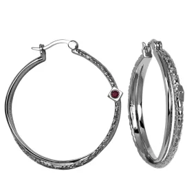 ELLE™  STERLING SILVER HOOPS