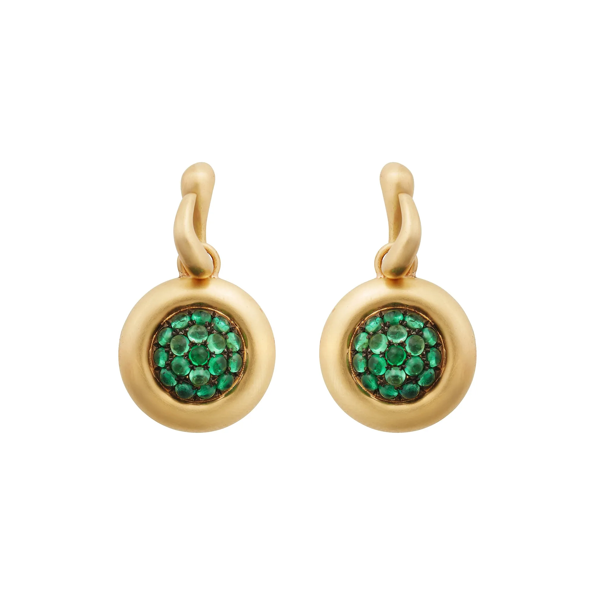 Emerald Caviar Earrings Small
