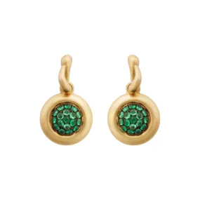 Emerald Caviar Earrings Small