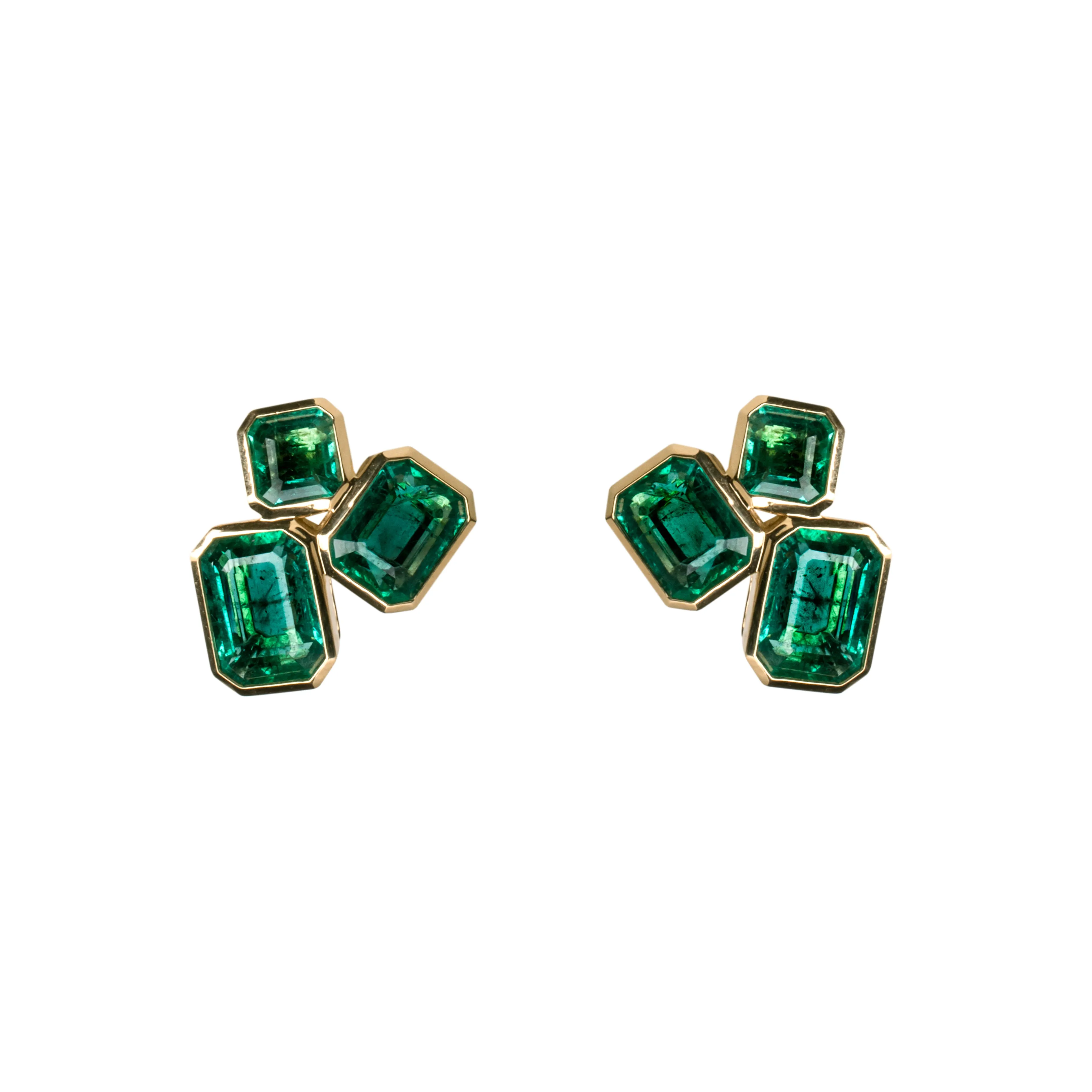 Emerald Olivia III Studs