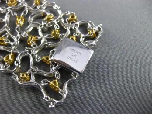 ESTATE EXTRA LARGE 17.10CT WHITE & FANCY INTENSE MULTI DIAMOND 18K GOLD BRACELET