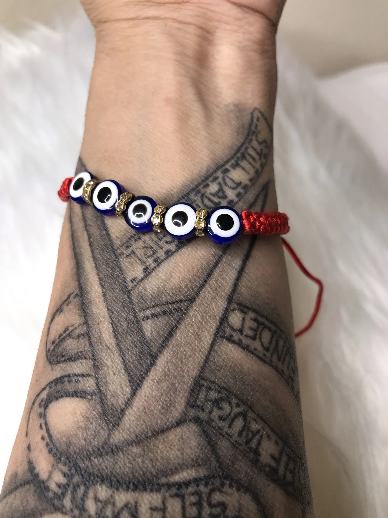 Evil Eye Bracelet Men or Woman   Block Negative Energy   Red String Macrame Adjustable  Good luck Bracelet Evil Eye Protection