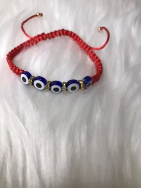 Evil Eye Bracelet Men or Woman   Block Negative Energy   Red String Macrame Adjustable  Good luck Bracelet Evil Eye Protection
