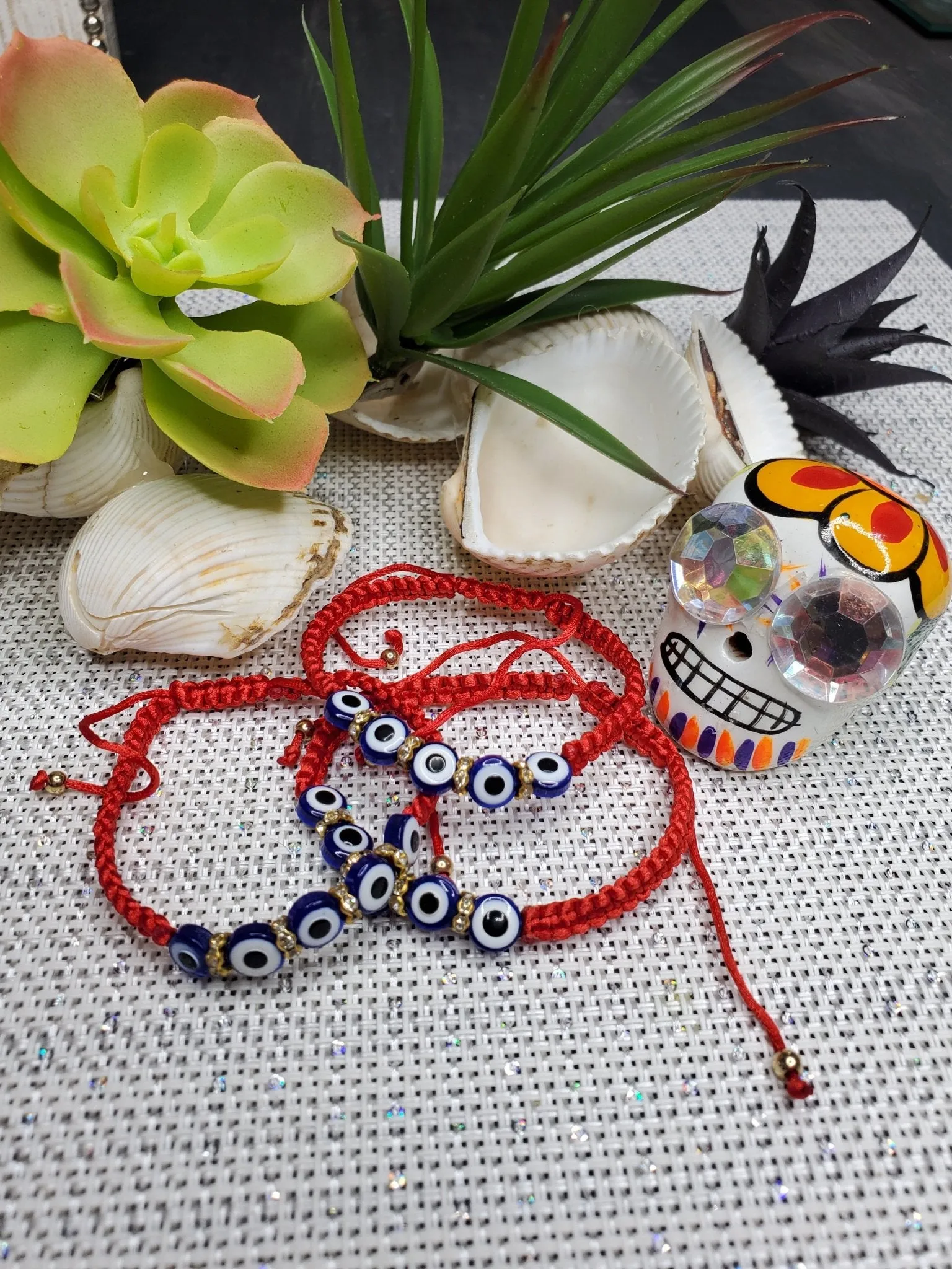 Evil Eye Bracelet Men or Woman   Block Negative Energy   Red String Macrame Adjustable  Good luck Bracelet Evil Eye Protection