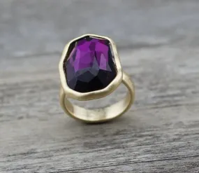 Fashion Jewelry Creative Design Big Irregular Crystal Finger Ring For Women Wedding Engagement
