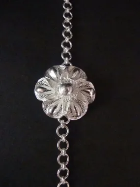 Floral - Silver rakhi